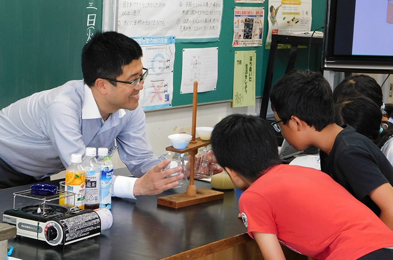 Students actively participating in the class