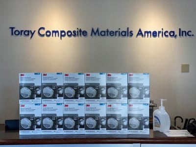 Corporate Headquarters displays N95 masks before being dispersed to Pierce County medical staff