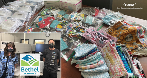 Masks donated from CMA to Bethel School District in Washington state