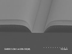 [Film thickness 5μm with pattern  width of 3μm] Cured at 170°C