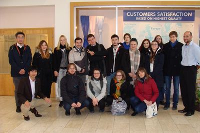 With Palacký University students. We were surprised at their Japanese skills