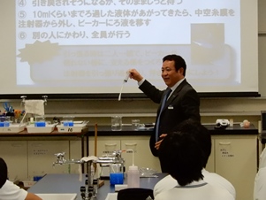 Osaka Municipal Sakuya Konohana Senior High School, Osaka Prefecture (lecture: Tatsuya Hada, Senior Staff, Water Treatment Division)