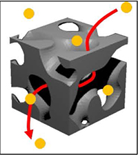  Image of porous Carbon Fiber with Continuous Pore Structure