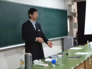 Shiga Prefectural Torahime High School (lecturer: Kazumasa Mizuno, Section Manager, Medical Devices Technical Dept.)