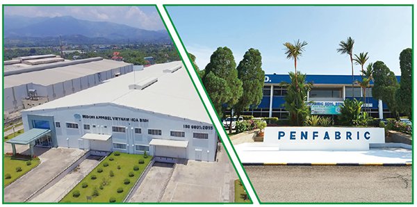MIDORI Apparel Vietnam Hoa Binh Co., Ltd. (left), Penfabric Sdn. Berhad (right)