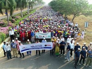 Birds-eye view of the largest rally for industrial safety