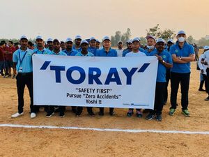 Participants from TID at the walkathon ground