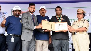 India Book of Records jury presenting the award to the organizing committee