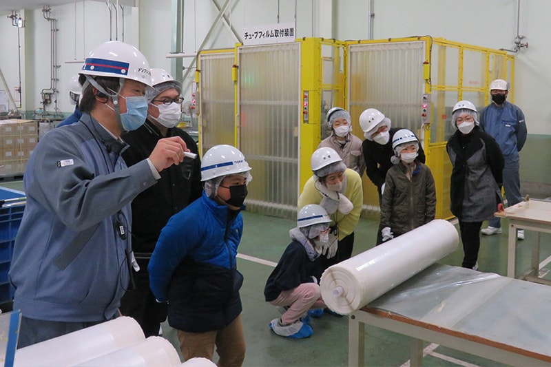 Tour of water treatment membrane plant Toray Ehime Plant 26 people from 10 families