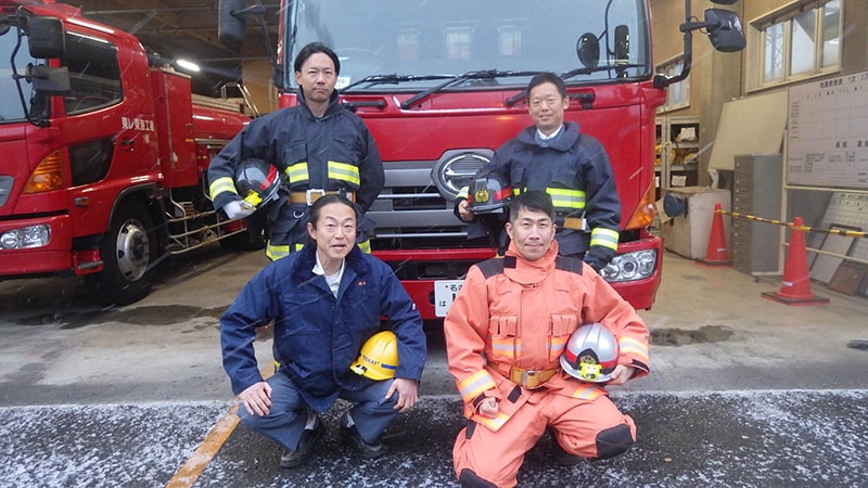 Company-wide fire-prevention training for engineers and others (Toray Human Resources Development Center)