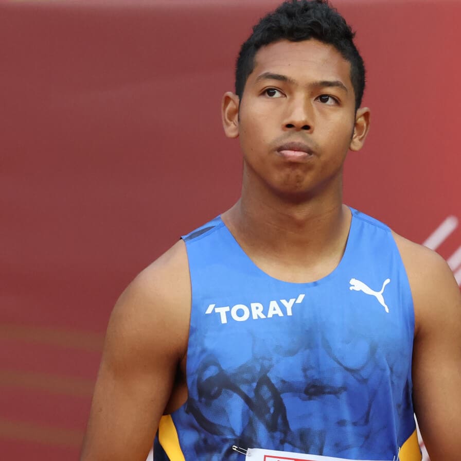 【陸上】サニブラウン　Team Hakim ユニフォーム　Lサイズ 青 サニブラウン アブデルハキーム：日本陸上競技連盟公式サイト