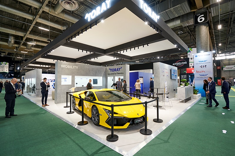 Toray Group exhibition booth Photo by Frederic JOLY / Design by TRIANGLE EXPOSITIONS